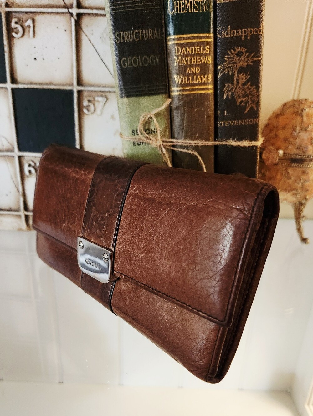 Gucci Brown Leather Wallet/ Clutch